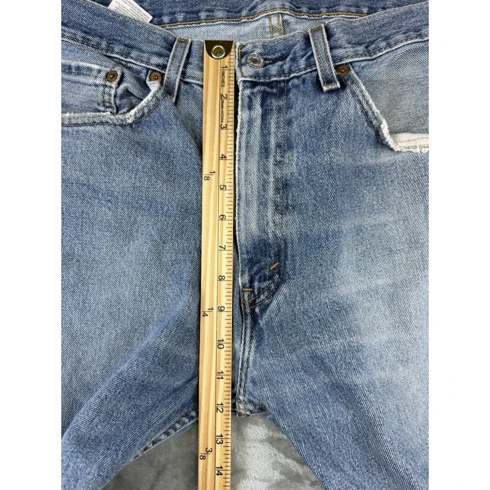 Levis 505 Jeans Mens 36x30 Blue Denim Straight Leg Medium Wash Classic Fit Pants